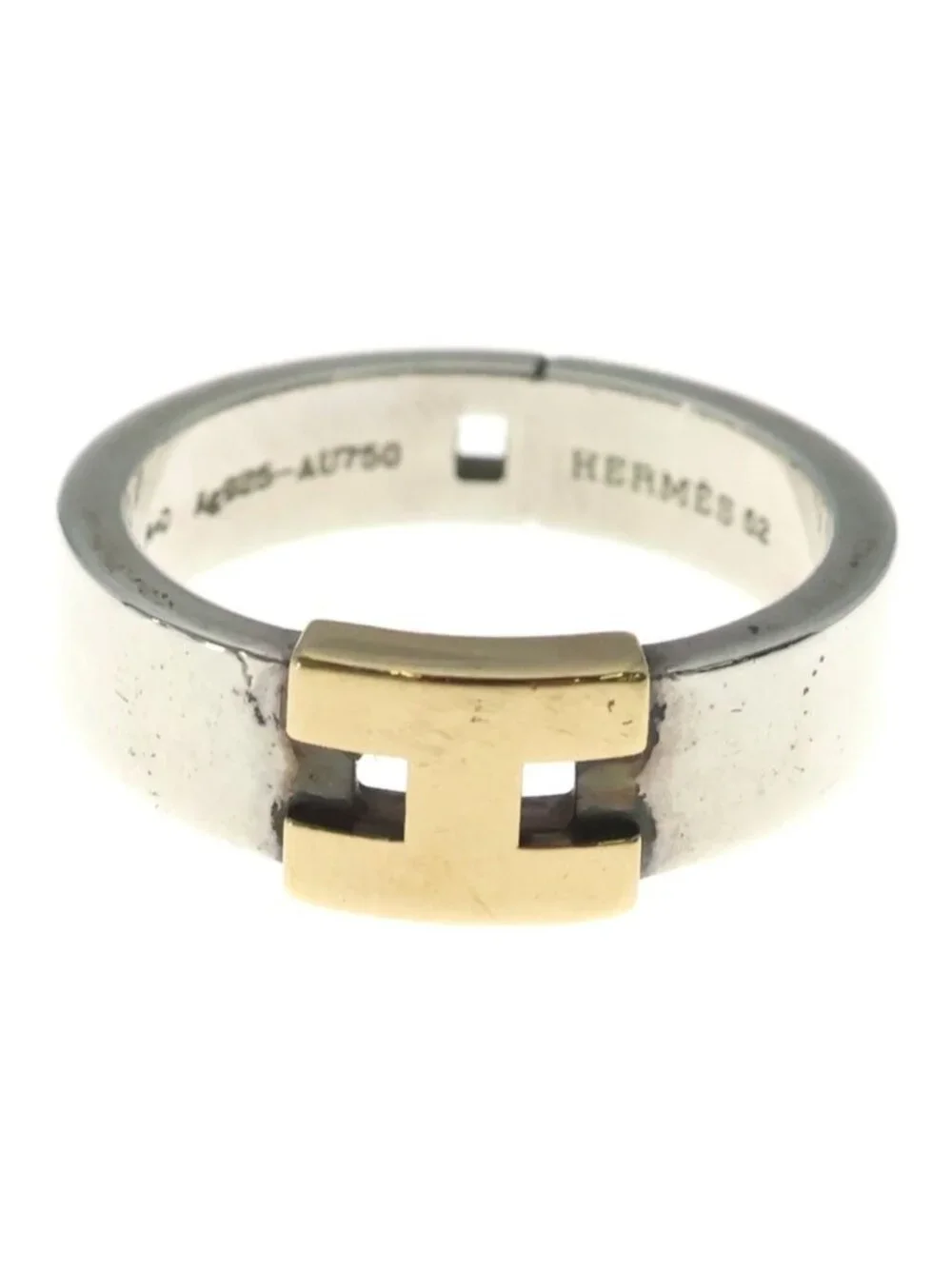 Hermes Ring Silver Yellow Gold